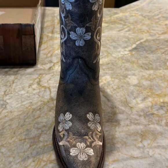 Circle G Black Multi Color Floral Embroidered Boots NWT Size 7 - Picture 7 of 10